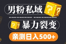 男粉私域项目：亲测男粉裂变日入500+-创业网 - 最新网络创业项目与实战营销教程平台 | cye.cc