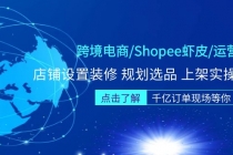 跨境电商/Shopee虾皮/运营实战训练营：店铺设置装修 规划选品 上架实操等等-创业网 - 最新网络创业项目与实战营销教程平台 | cye.cc