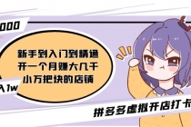 拼多多虚拟开店打卡群：入门到精通2月26更新-创业网 - 最新网络创业项目与实战营销教程平台 | cye.cc