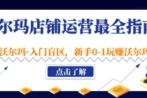 沃尔玛店铺·运营最全指南，挖掘·沃尔玛·入门盲区，新手0-1玩赚沃尔玛-创业网 - 最新网络创业项目与实战营销教程平台 | cye.cc
