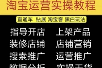 2023淘宝开店教程0基础到高级全套视频网店电商运营培训教学课程-创业网 - 最新网络创业项目与实战营销教程平台 | cye.cc