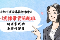 小红书商家爆款打造特训0-1实操带货陪跑班，助商家成功丢掉付流量-创业网 - 最新网络创业项目与实战营销教程平台 | cye.cc