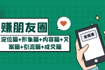 玩赚朋友圈月入10w的秘密：定位篇+形象篇+内容篇+文案篇+引流篇+成交篇-创业网 - 最新网络创业项目与实战营销教程平台 | cye.cc