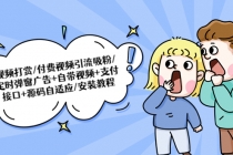 视频打赏/付费视频引流吸粉/定时弹窗广告+自带视频+支付接口+源码自适应-创业网 - 最新网络创业项目与实战营销教程平台 | cye.cc