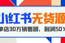 小红书无货源项目：从0-1从开店到爆单，单店30万销售额，利润50%，干货分享-创业网 - 最新网络创业项目与实战营销教程平台 | cye.cc