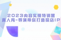 2023内容实操特训营，真人秀-导演带你打造探店IP-创业网 - 最新网络创业项目与实战营销教程平台 | cye.cc