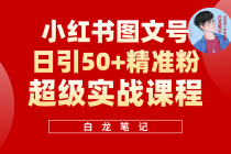 小红书图文号日引50+精准流量，超级实战的小红书引流课，非常适合新手-创业网 - 最新网络创业项目与实战营销教程平台 | cye.cc