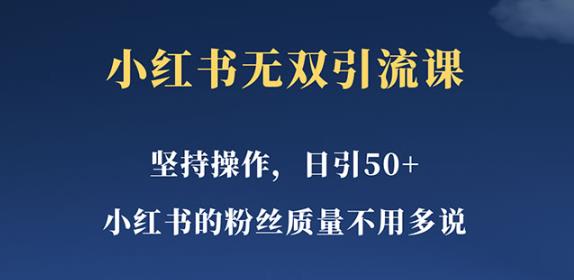 小红书无双课一天引50+女粉，不用做视频发视频，小白也很容易上手拿到结果【仅揭秘】-创业网 - 最新网络创业项目与实战营销教程平台 | cye.cc