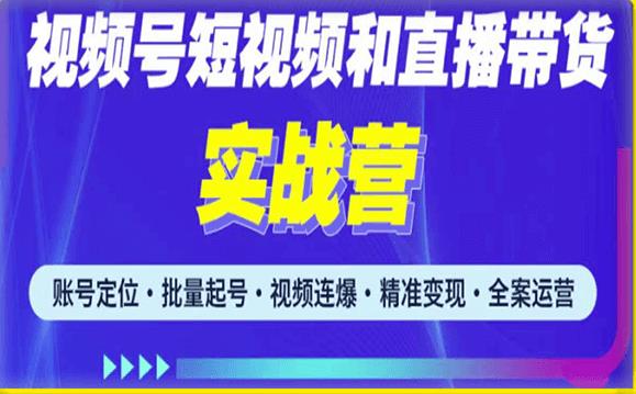 2023最新微信视频号引流和变现全套运营实战课程，小白也能玩转视频号短视频和直播运营-创业网 - 最新网络创业项目与实战营销教程平台 | cye.cc