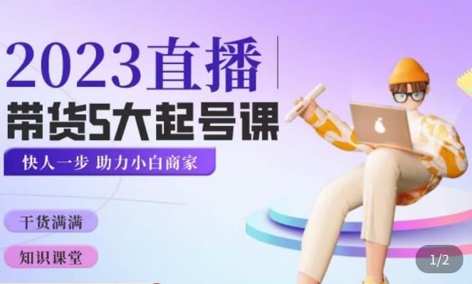 颖儿爱慕·2023直播带货起号5大课程，​掌握带货5大起号方式，掌握起新号逻辑-创业网 - 最新网络创业项目与实战营销教程平台 | cye.cc