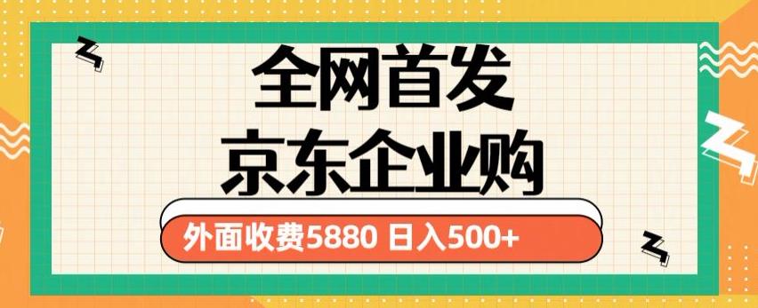 3月最新京东企业购教程，小白可做单人日利润500+撸货项目（仅揭秘）-创业网 - 最新网络创业项目与实战营销教程平台 | cye.cc