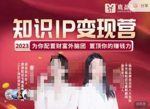 鹿盈盈-知识IP变现实操营，​普通人可复制的知识产品落地实操课，​带你打通知识IP变现底层逻辑-创业网 - 最新网络创业项目与实战营销教程平台 | cye.cc