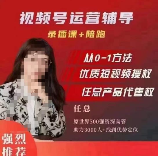 任姐视频号运营，懂老板的任总视频号短视频运营，从0到1做视频号课程-创业网 - 最新网络创业项目与实战营销教程平台 | cye.cc