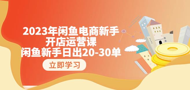 2023年闲鱼电商新手开店运营课：闲鱼新手日出20-30单（18节-实战干货）-创业网 - 最新网络创业项目与实战营销教程平台 | cye.cc