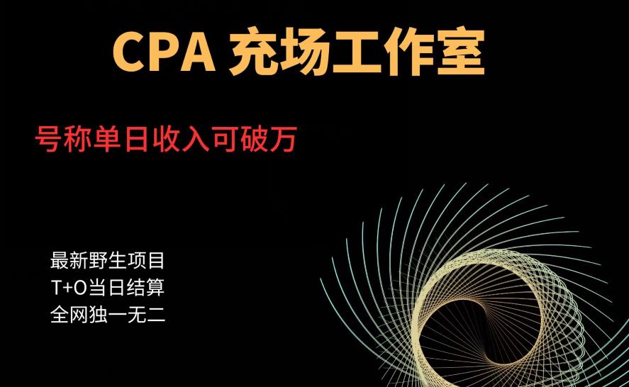 cpa充场工作室，号称单日收入10000+（揭秘）-创业网 - 最新网络创业项目与实战营销教程平台 | cye.cc