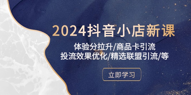 2024抖音小店新课，体验分拉升/商品卡引流/投流效果优化/精选联盟引流/等-创业网 - 最新网络创业项目与实战营销教程平台 | cye.cc