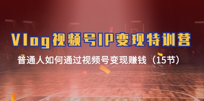 Vlog 视频号IP变现特训营，普通人如何通过视频号变现赚钱-创业网 - 最新网络创业项目与实战营销教程平台 | cye.cc