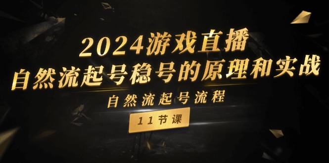 2024游戏直播-自然流起号稳号的原理和实战，自然流起号流程-创业网 - 最新网络创业项目与实战营销教程平台 | cye.cc
