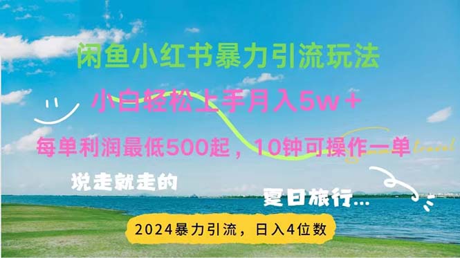 2024暑假赚钱项目小红书咸鱼暴力引流，简单无脑操作，每单利润500+，…-创业网 - 最新网络创业项目与实战营销教程平台 | cye.cc