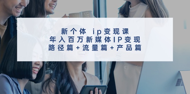 新个体 ip变现课，年入百万新媒体IP变现，路径篇+流量篇+产品篇-创业网 - 最新网络创业项目与实战营销教程平台 | cye.cc
