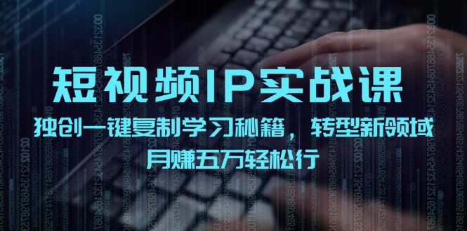 短视频 IP实战课，独创一键复制学习秘籍，转战新领域，月赚五万轻松行-创业网 - 最新网络创业项目与实战营销教程平台 | cye.cc