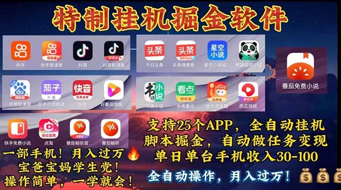 挂机副业 月入过万，特别适合宝爸宝妈学生党，工作室特别推荐-创业网 - 最新网络创业项目与实战营销教程平台 | cye.cc