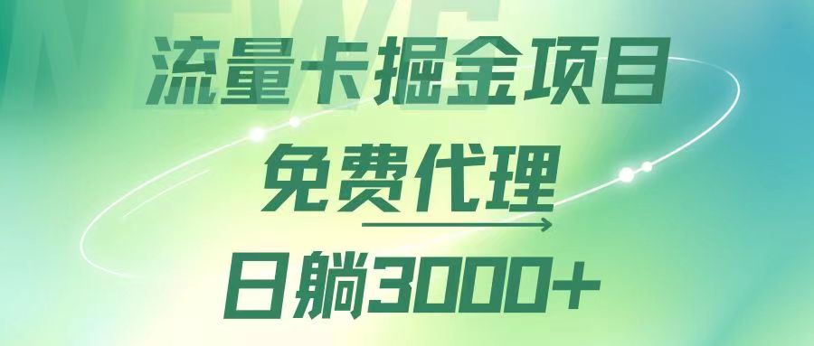 流量卡掘金代理，日躺赚3000+，变现暴力，多种推广途径-创业网 - 最新网络创业项目与实战营销教程平台 | cye.cc