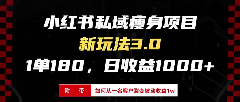 小红书瘦身项目3.0模式，新手小白日赚收益1000+（附从一名客户裂变收益…-创业网 - 最新网络创业项目与实战营销教程平台 | cye.cc