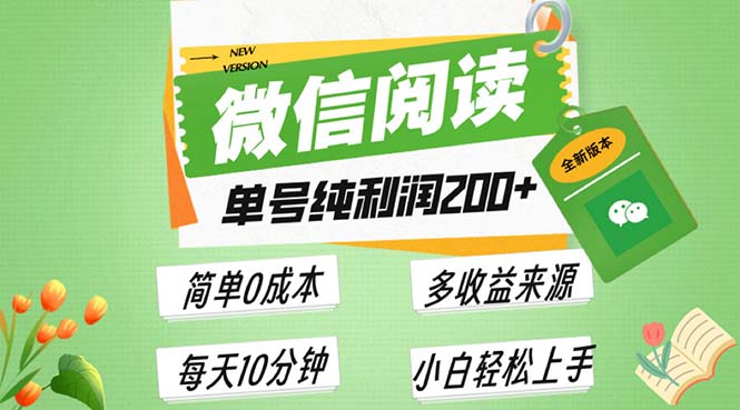 最新微信阅读6.0，每日5分钟，单号利润200+，可批量放大操作，简单0成本-创业网 - 最新网络创业项目与实战营销教程平台 | cye.cc