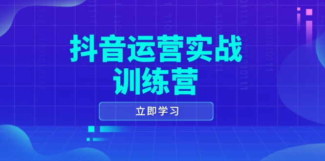 抖音运营实战训练营，0-1打造短视频爆款，涵盖拍摄剪辑、运营推广等全过程-创业网 - 最新网络创业项目与实战营销教程平台 | cye.cc