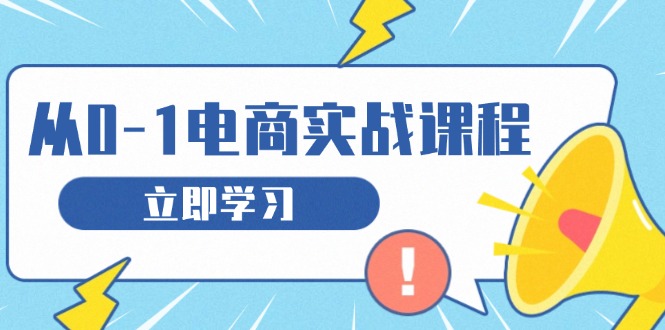 从零做电商实战课程，教你如何获取访客、选品布局，搭建基础运营团队-创业网 - 最新网络创业项目与实战营销教程平台 | cye.cc