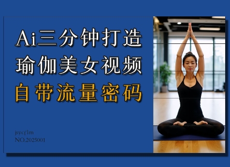 Ai3分钟打造瑜伽美女视频，自带流量密码-创业网 - 最新网络创业项目与实战营销教程平台 | cye.cc