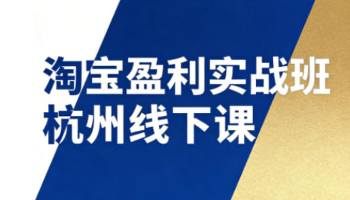 淘宝盈利实战班杭州线下课12月26-28日(音频+字幕)，帮你掌握SOP流程+12门核心技术-创业网 - 最新网络创业项目与实战营销教程平台 | cye.cc