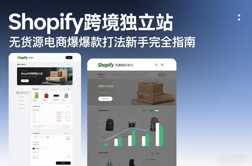 Shopify跨境独立站无货源电商爆款打法新手完全指南-创业网 - 最新网络创业项目与实战营销教程平台 | cye.cc