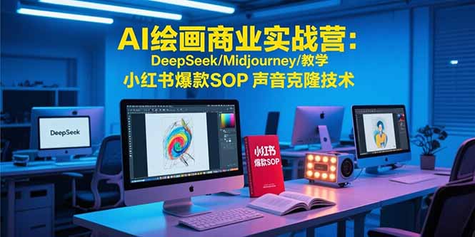 AI绘画商业实战营：DeepSeek/Midjourney/教学 小红书爆款SOP 声音克隆技术-创业网 - 最新网络创业项目与实战营销教程平台 | cye.cc