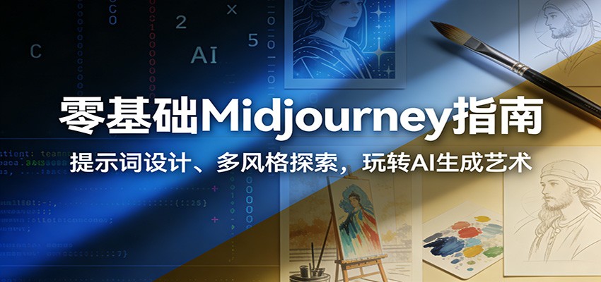 零基础Midjourney指南：提示词设计、多风格探索，玩转AI生成艺术-创业网 - 最新网络创业项目与实战营销教程平台 | cye.cc