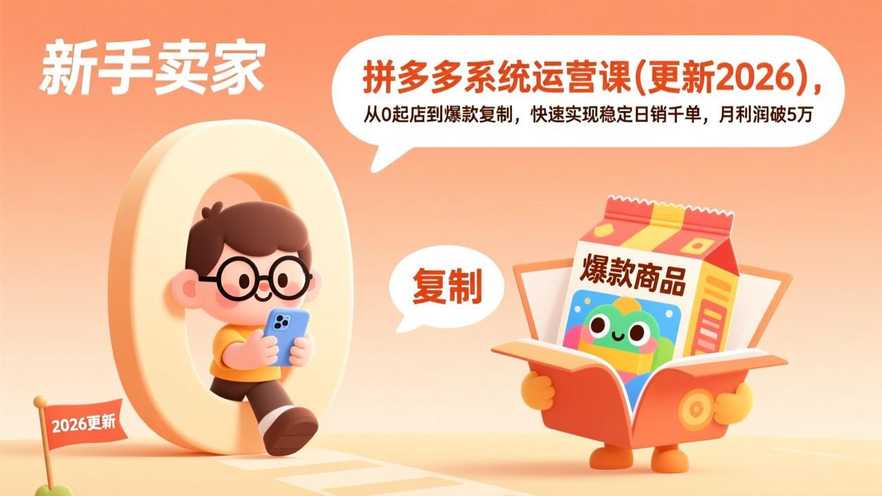 拼多多系统运营课(更新2026-创业网 - 最新网络创业项目与实战营销教程平台 | cye.cc