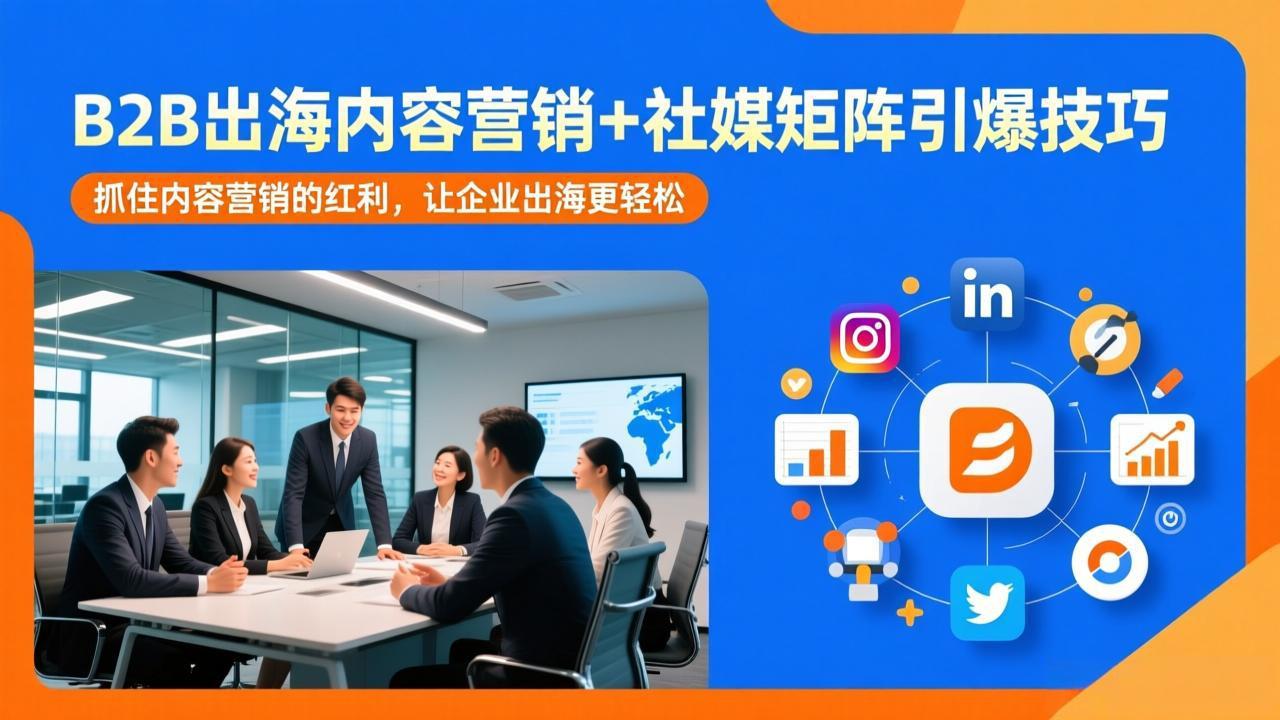 B2B出海内容营销+社媒矩阵引爆技巧：抓住内容营销的红利，让企业出海更轻松-创业网 - 最新网络创业项目与实战营销教程平台 | cye.cc