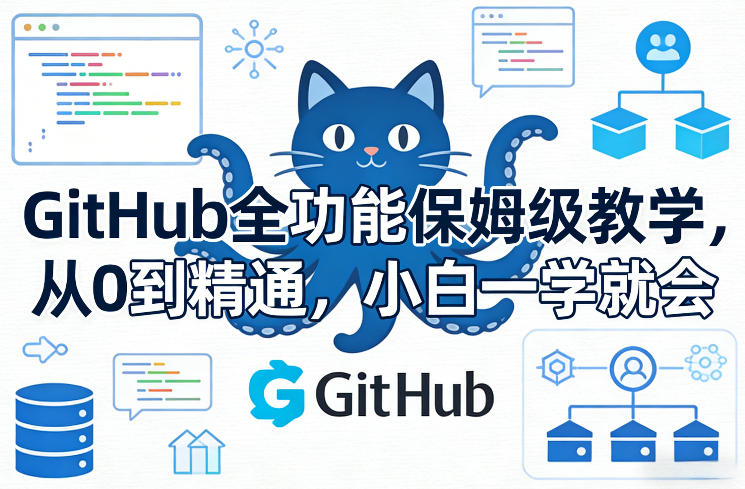 GitHub全功能保姆级教学，从0到精通，小白一学就会-创业网 - 最新网络创业项目与实战营销教程平台 | cye.cc