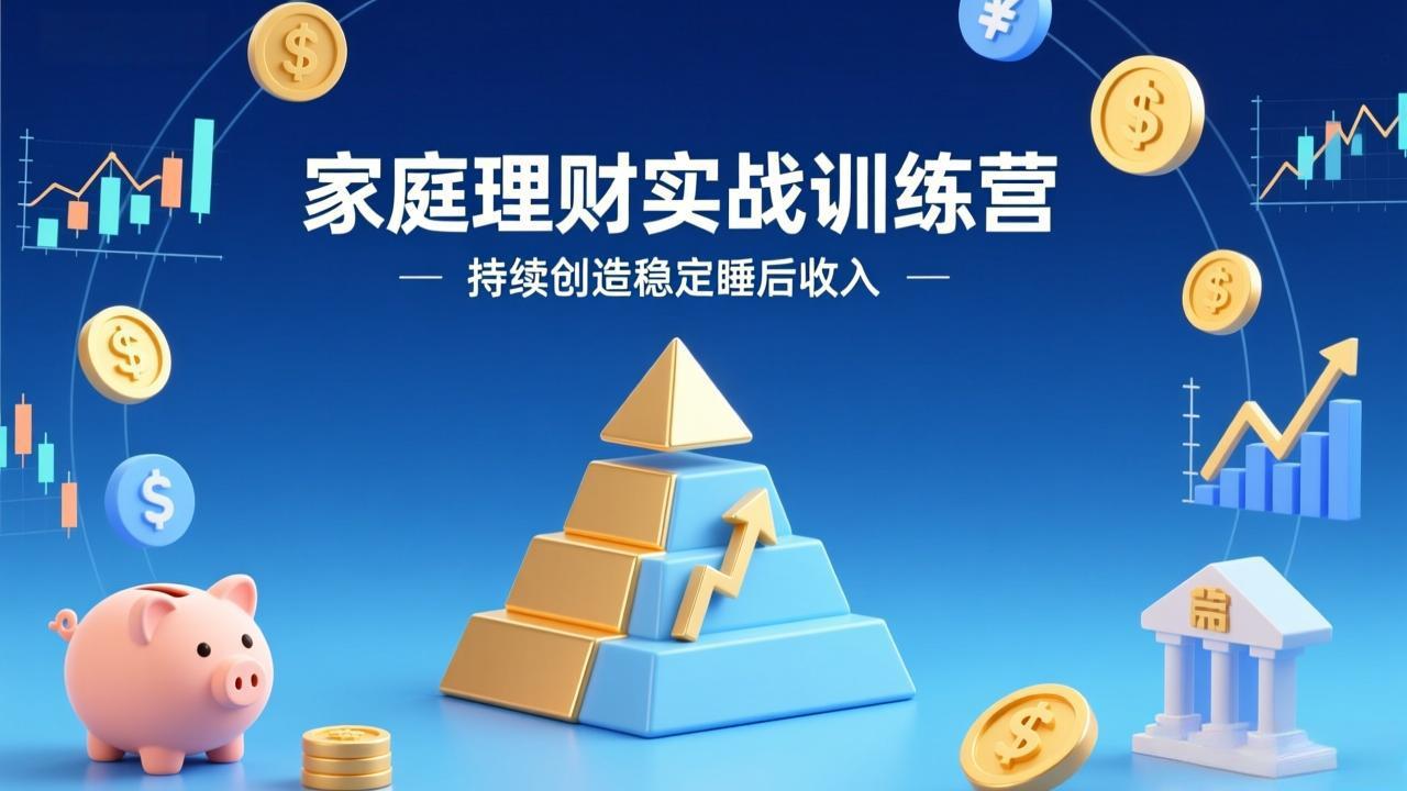家庭理财实战训练营：从0到1建体系，三阶进阶层层递进，助你持续创造稳定睡后收入-创业网 - 最新网络创业项目与实战营销教程平台 | cye.cc