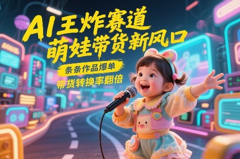 AI王炸赛道，萌娃带货新风口，条条作品爆单，带货转换率翻倍，核心逻辑拆解-创业网 - 最新网络创业项目与实战营销教程平台 | cye.cc