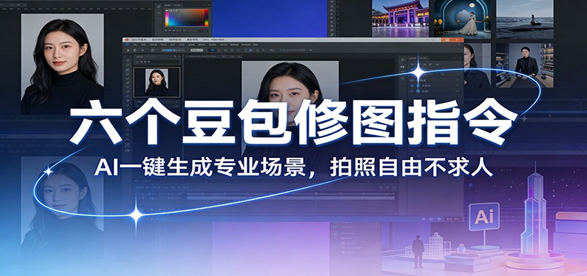 六个豆包修图指令：AI 一键生成专业场景，拍照自由不求人-创业网 - 最新网络创业项目与实战营销教程平台 | cye.cc