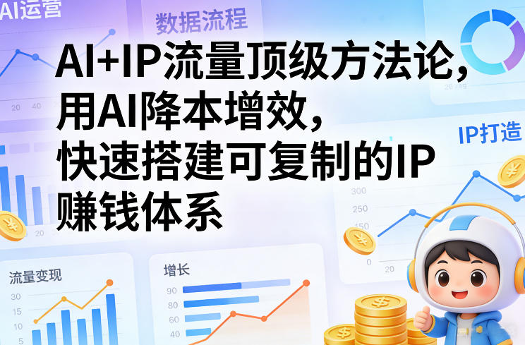 AI+IP流量顶级方法论，用AI降本增效，快速搭建可复制的IP賺钱体系-创业网 - 最新网络创业项目与实战营销教程平台 | cye.cc