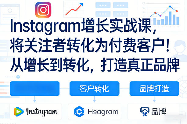 Instagram增长实战课，将关注者转化为付费客户！从增长到转化，打造真正品牌(双语字幕)-创业网 - 最新网络创业项目与实战营销教程平台 | cye.cc