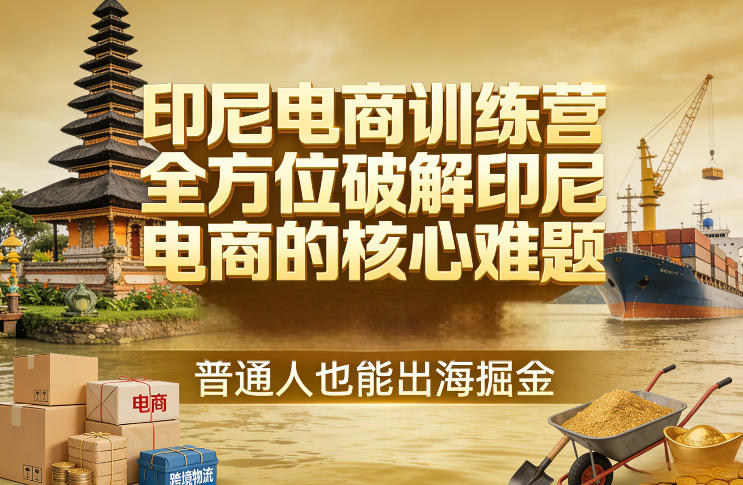 印尼电商训练营，全方位破解印尼电商的核心难题，普通人也能出海掘金-创业网 - 最新网络创业项目与实战营销教程平台 | cye.cc