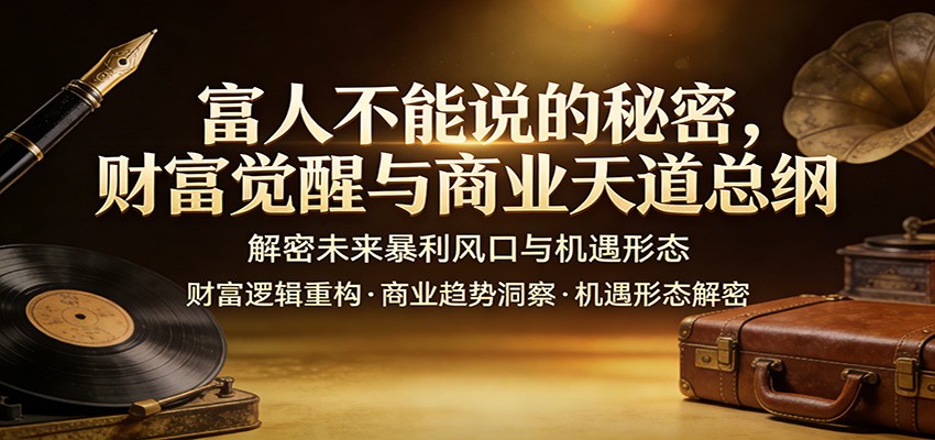 富人不能说的秘密，财富觉醒与商业天道总纲，解密未来暴利风口与机遇形态-创业网 - 最新网络创业项目与实战营销教程平台 | cye.cc