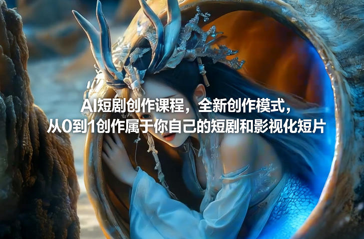 AI短剧创作课程，全新创作模式，从0到1创作属于你自己的短剧和影视化短片-创业网 - 最新网络创业项目与实战营销教程平台 | cye.cc