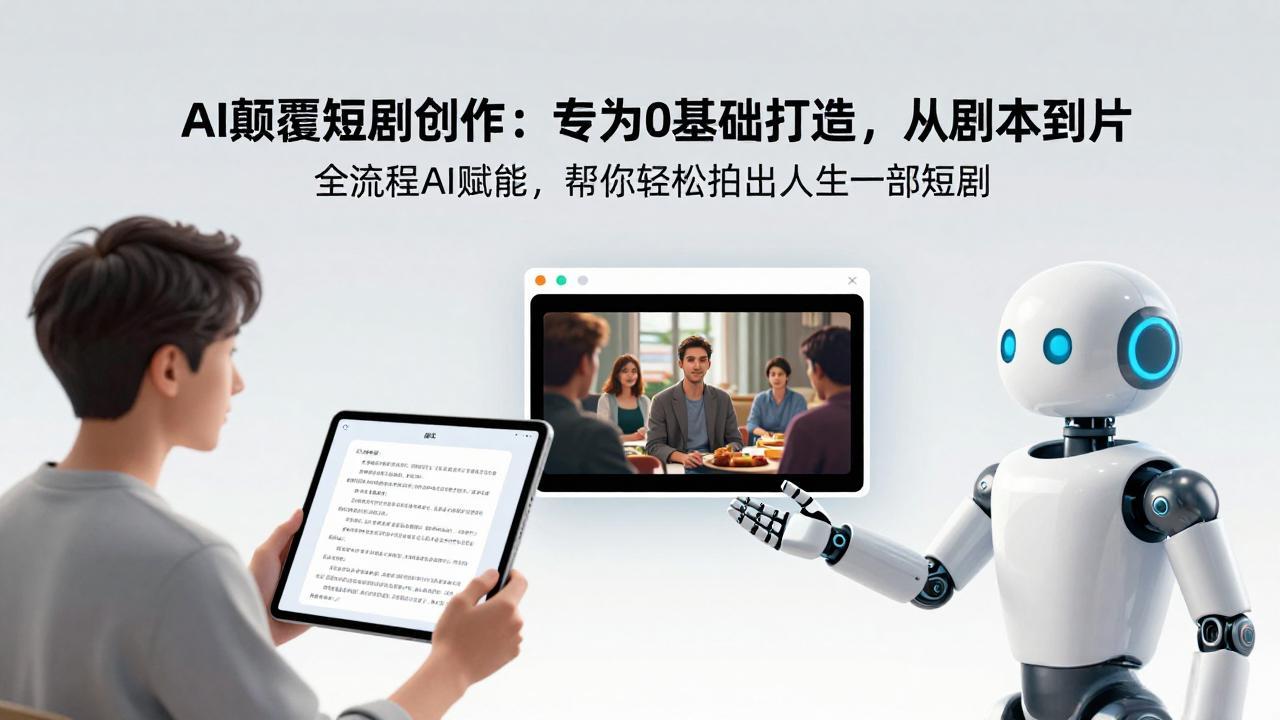 AI颠覆短剧创作：专为0基础打造，从剧本到成片全流程AI赋能，帮你轻松拍出人生第一部短剧-创业网 - 最新网络创业项目与实战营销教程平台 | cye.cc