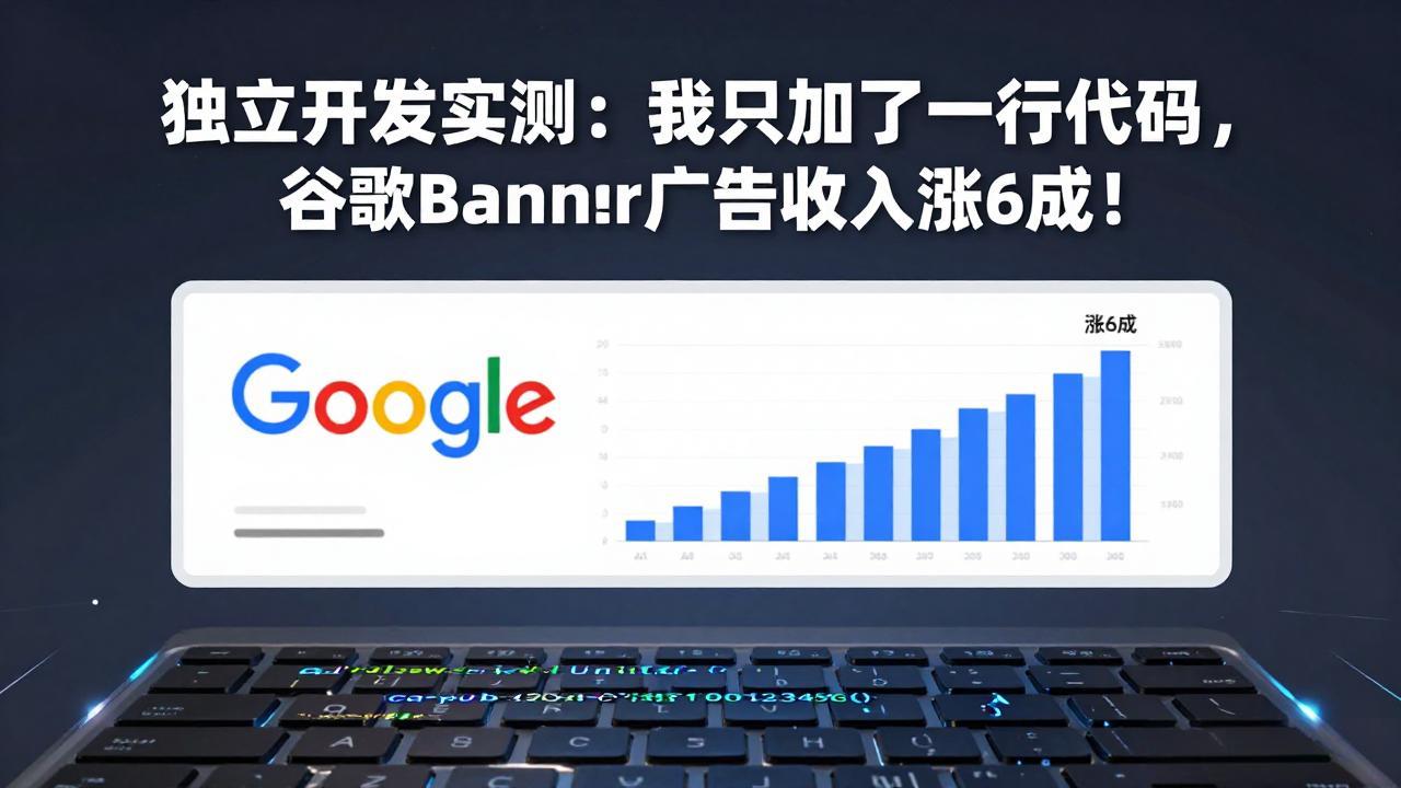 付费文章：独立开发实测：我只加了一行代码，谷歌Banner广告收入涨6成！-创业网 - 最新网络创业项目与实战营销教程平台 | cye.cc
