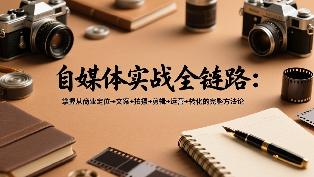 自媒体实战全链路：掌握从商业定位→文案→拍摄→剪辑→运营→转化的完整方法论-创业网 - 最新网络创业项目与实战营销教程平台 | cye.cc